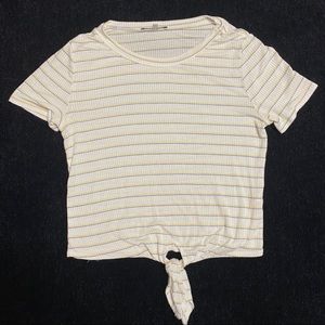 FINAL ❗️cropped and tied striped shirt